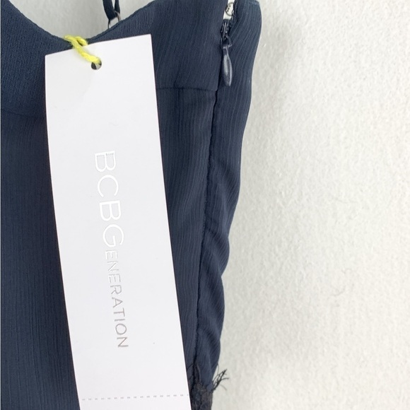 NWT BCBGeneration Dark Nights Black Lace Cutout Halter Maxi Dress Sz 8 - Picture 6 of 10